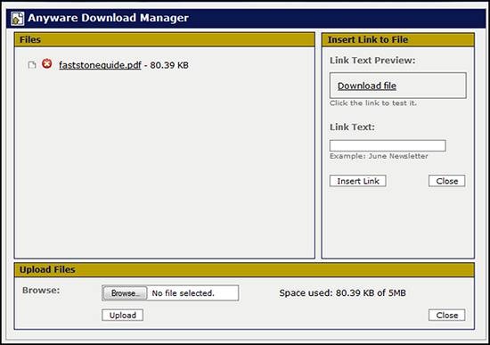 download module screen